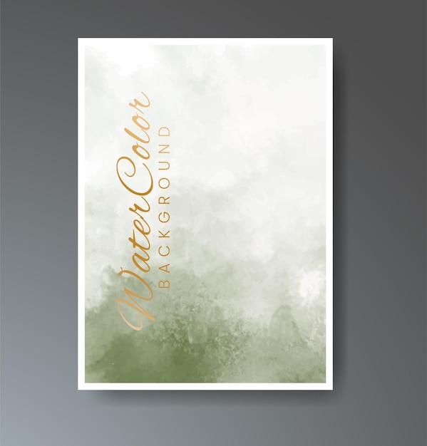 Cover-vorlage mit aquarell-hintergrund. design für ihr cover-datumspostkarten-banner-logo