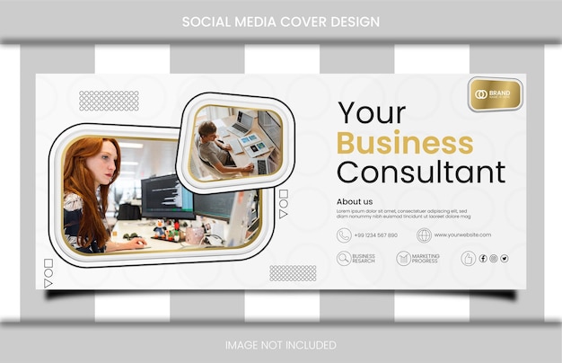 Coverdesign für soziale medien einer unternehmensberatungsagentur
