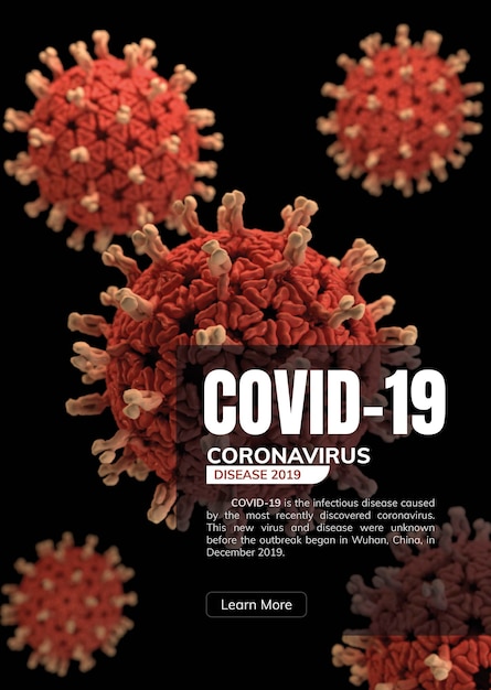 Covid-19- und corona-virus-awareness-vorlagenvektor