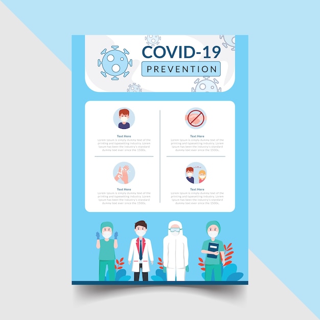 Covid prevention flyer vorlage