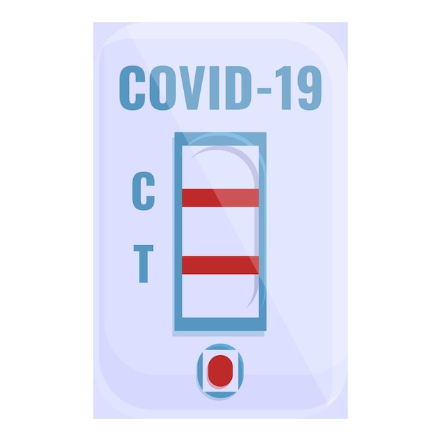 Covid-Testpapier-Symbol Cartoon des Covid-Testpapier-Vektorsymbols für Webdesign isoliert auf weißem Hintergrund