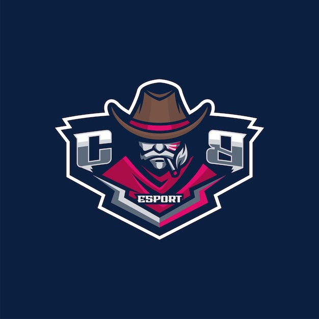 Cowboy-logo-design mit vektor