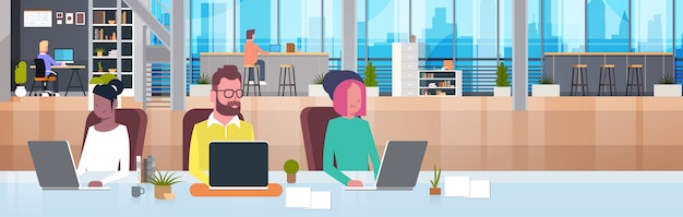 Coworking-geschäftsplatzillustration