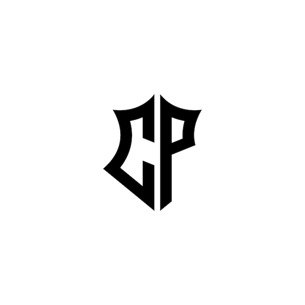 CP-Monogramm-Logo-Design, Buchstabe, Text, Name, Symbol, monochromes Logo, Alphabet-Zeichen, einfaches Logo