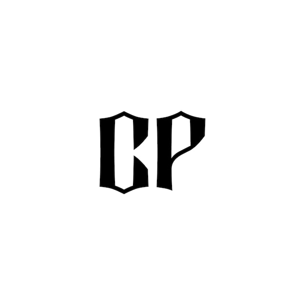 CP-Monogramm-Logo-Design, Buchstabe, Text, Name, Symbol, monochromes Logo, Alphabet-Zeichen, einfaches Logo