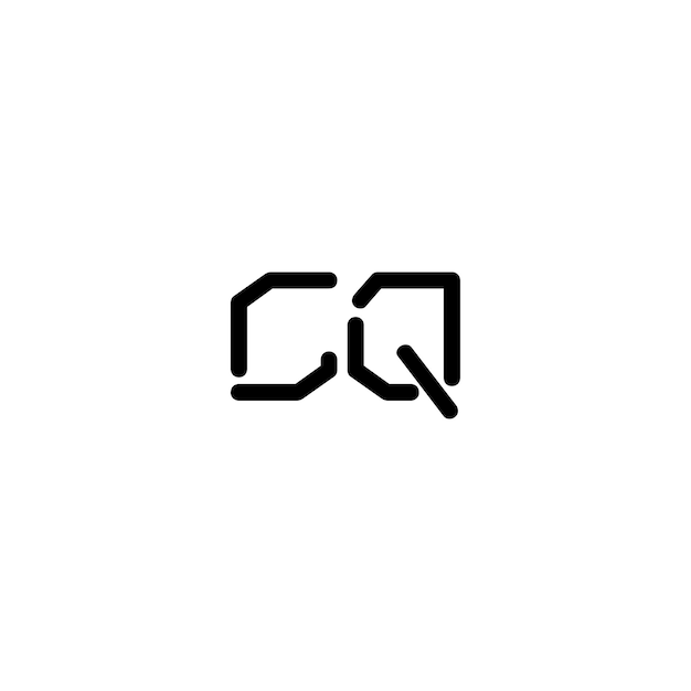 CQ-Monogramm-Logo-Design, Buchstabe, Text, Name, Symbol, monochromes Logo, Alphabet-Zeichen, einfaches Logo