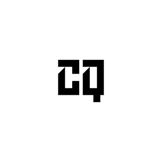 CQ-Monogramm-Logo-Design, Buchstabe, Text, Name, Symbol, monochromes Logo, Alphabet-Zeichen, einfaches Logo