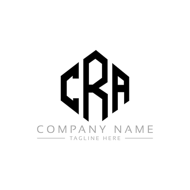 Vektor cra buchstaben-logo-design mit polygon-form cra polygon- und würfelform logo-design cra sechseck-vektor-logo - vorlage weiße und schwarze farben cra monogramm geschäft und immobilien-logo