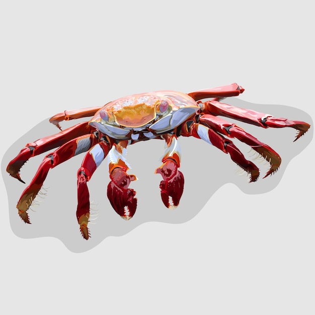 Vektor crab realistische handgezeichnete illustrationen und vektoren