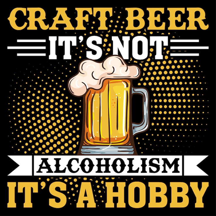 Vektor craft beer t-shirt-design