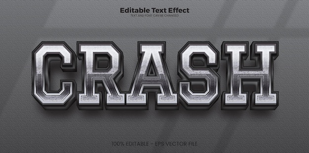 Crash Bearbeitbarer Texteffekt im modernen Trendstil