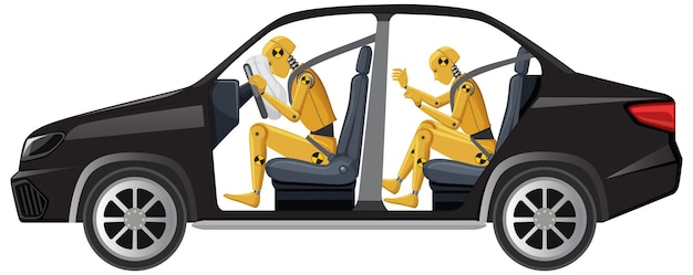 Crashtest-Dummy in einem Auto