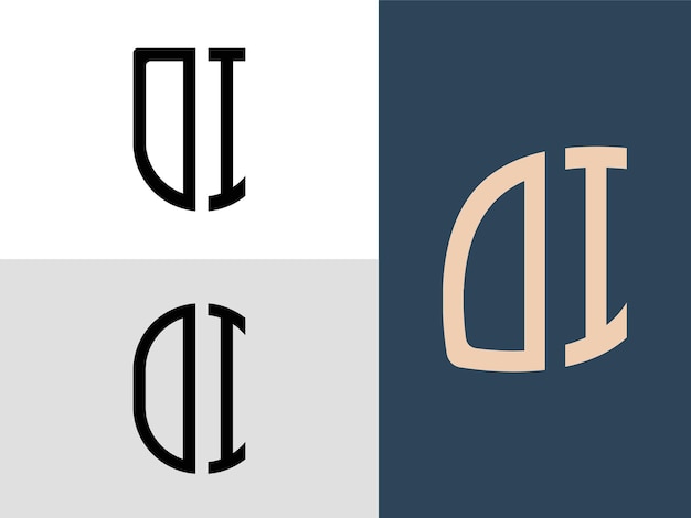 Creative anfangsbuchstaben di logo designs bundle