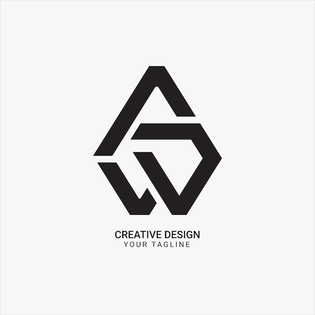 Creative AW oder WA oder AWV oder WVA oder VWA oder AWS oder SWA oder WSA ursprüngliches modernes Logo-Design