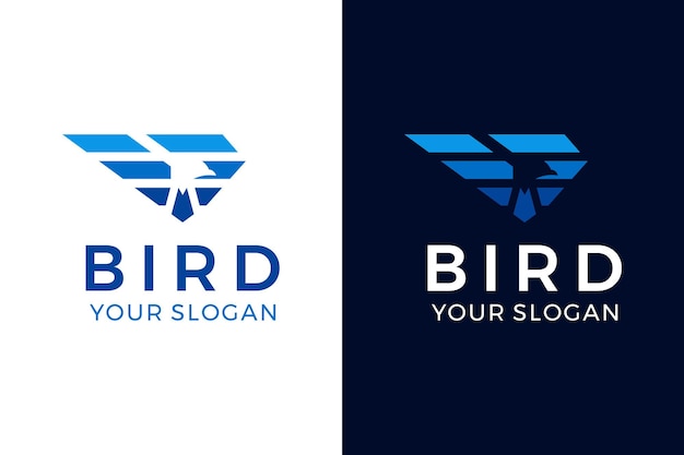 Vektor creative bird eagle falcon mit wings logo minimalistisches falcon tech logo design