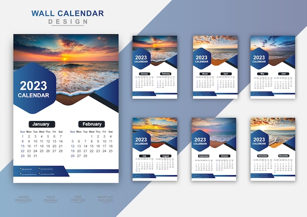 Creative business 6pages wandkalender 2023 vorlage