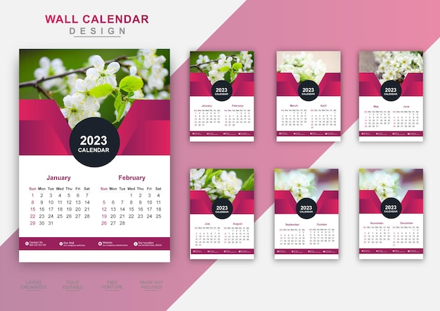 Creative business 6pages wandkalender 2023 vorlage