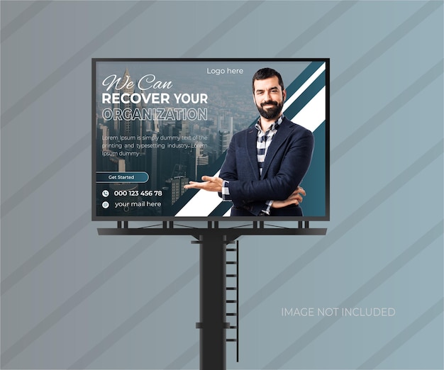 Creative Business Billboard-Designvorlage. Vektorlayout und bearbeitbare Broschüre