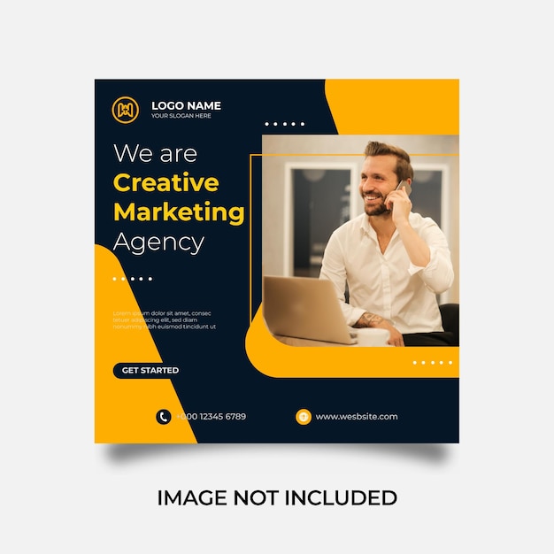 Creative Business Marketing Social Media Post Template Premium-Vektor