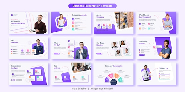 Creative Business PowerPoint-Präsentationsfolien-Vorlagen-Design-Set
