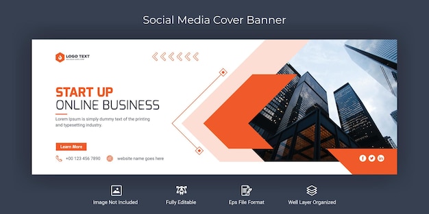 Creative business social media facebook-cover-banner-vorlage