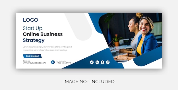 Vektor creative business social media facebook cover banner vorlage