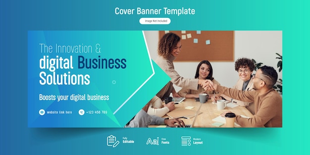 Creative business social media facebook cover banner vorlage