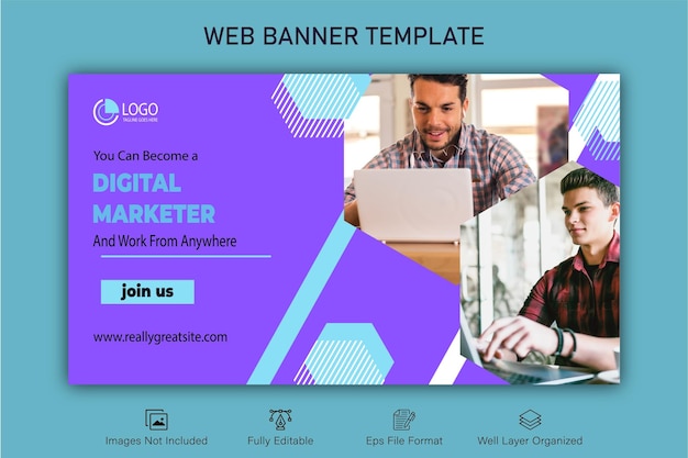 Creative business web-banner-präsentation und landing-cover-seite