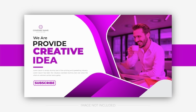Creative business youtube thumbnail und web-banner-design
