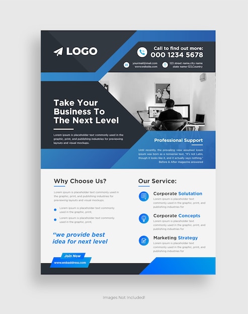 Vektor creative corporate business flyer business-flyer-vorlage mit minimalistischem layout