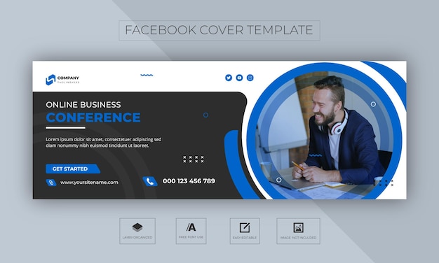 Creative corporate business social media facebook-cover und web-banner-vorlage