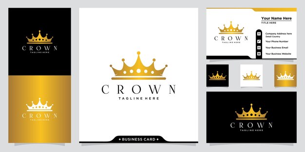 Creative crown concept logo-design-vorlage