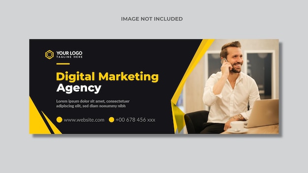 Creative Digital Marketing Facebook-Banner-Vorlage im Vektorformat