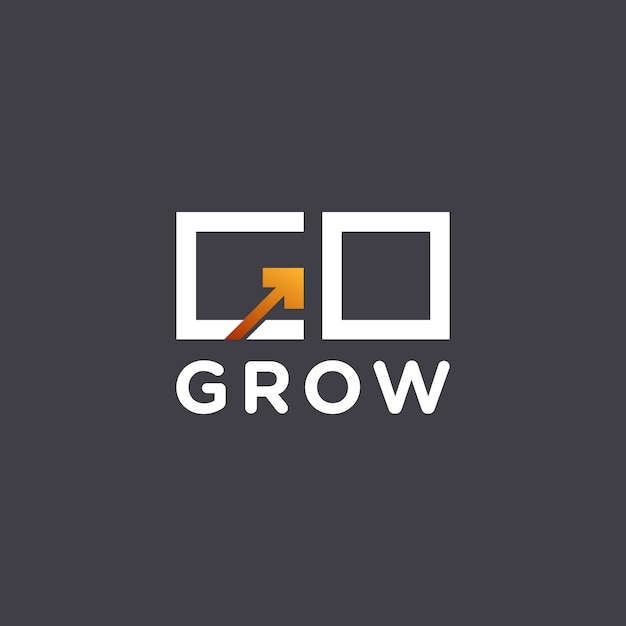 Creative go grow mit arrow logo design