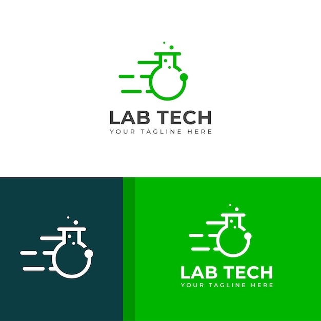 Creative Lab-Logo-Design für die Technologie