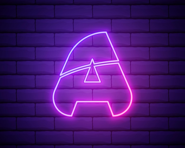 Creative letter a logo neon design vektorvorlage freundliche, lustige abc-schrift bunte alphabet-sammlung typ zeichen logotyp-symbole isoliert auf ziegelwand