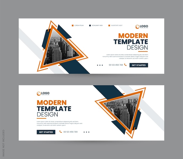 Creative marketing agency cover und banner-vorlage modernes hintergrunddesign