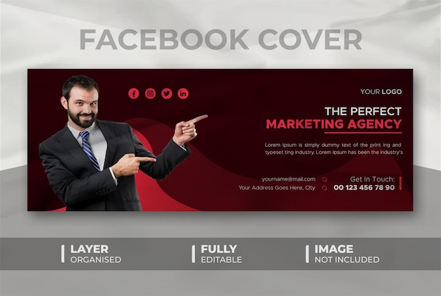 Creative marketing agency facebook-cover-design-vorlage