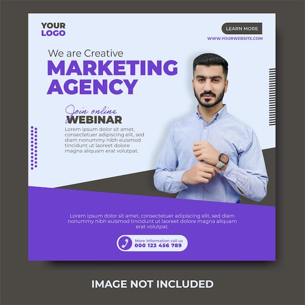 Creative Marketing Agency und Corporate Social Media-Post-Vorlage