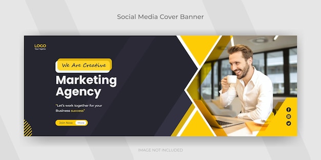 Creative Marketing Digital Agency Business Webinar Social Media Facebook-Cover-Web-Banner-Vorlage