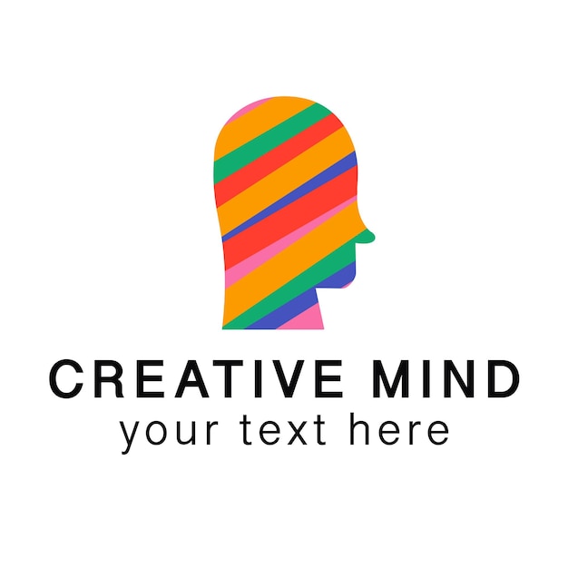 Vektor creative mind-logo isoliert auf weißem hintergrund