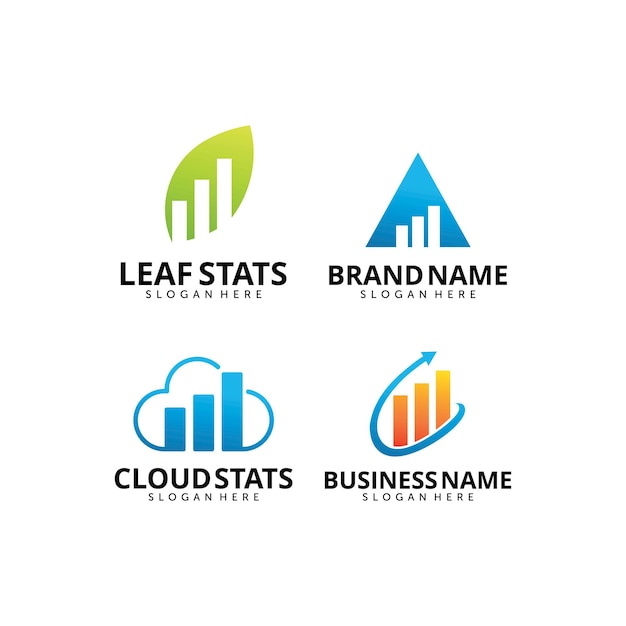 Creative statistics logo-design-kollektion
