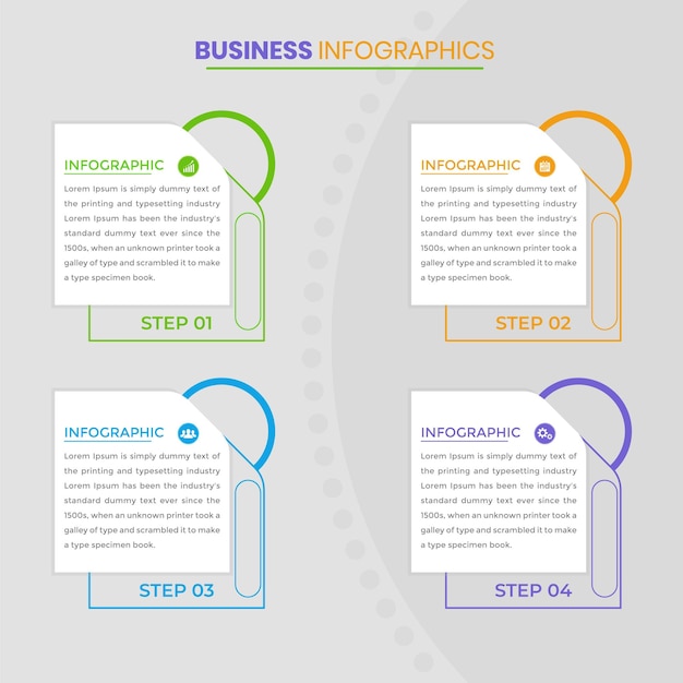 Creative steps business-infografik-vorlage
