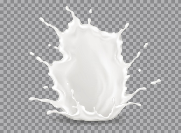 Cremeartige Flüssigkeit mit Tropfen realistische Illustration