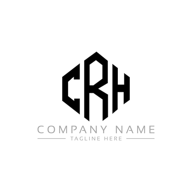 Vektor crh buchstaben-logo-design mit polygon-form crh polygon- und kubusform logo-design crh sechseck-vektor-logos-schablone weiße und schwarze farben crh monogramm geschäft und immobilien-logo