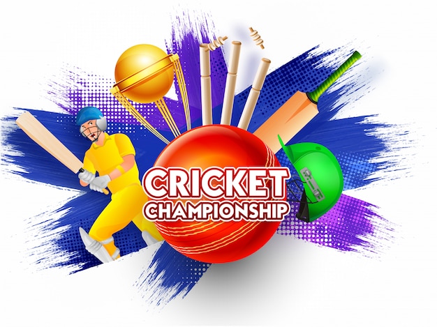 Cricket championship-konzept.