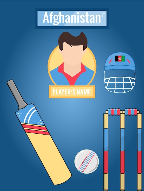 Cricket-ikonen des afghanistan-teams