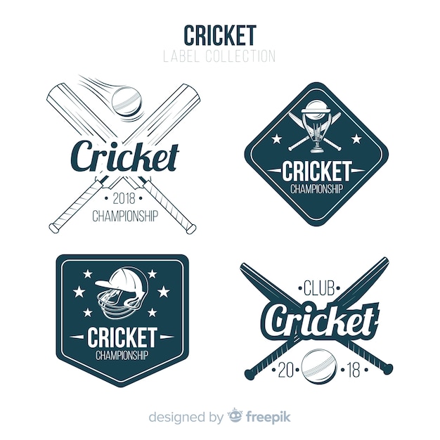 Cricket-label-set