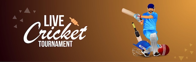 Cricket meisterschaft hintergrund oder banner