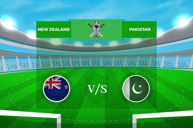 Cricket-weltmeisterschaft 2023 der teilnehmenden mannschaft neuseeland vs. pakistan